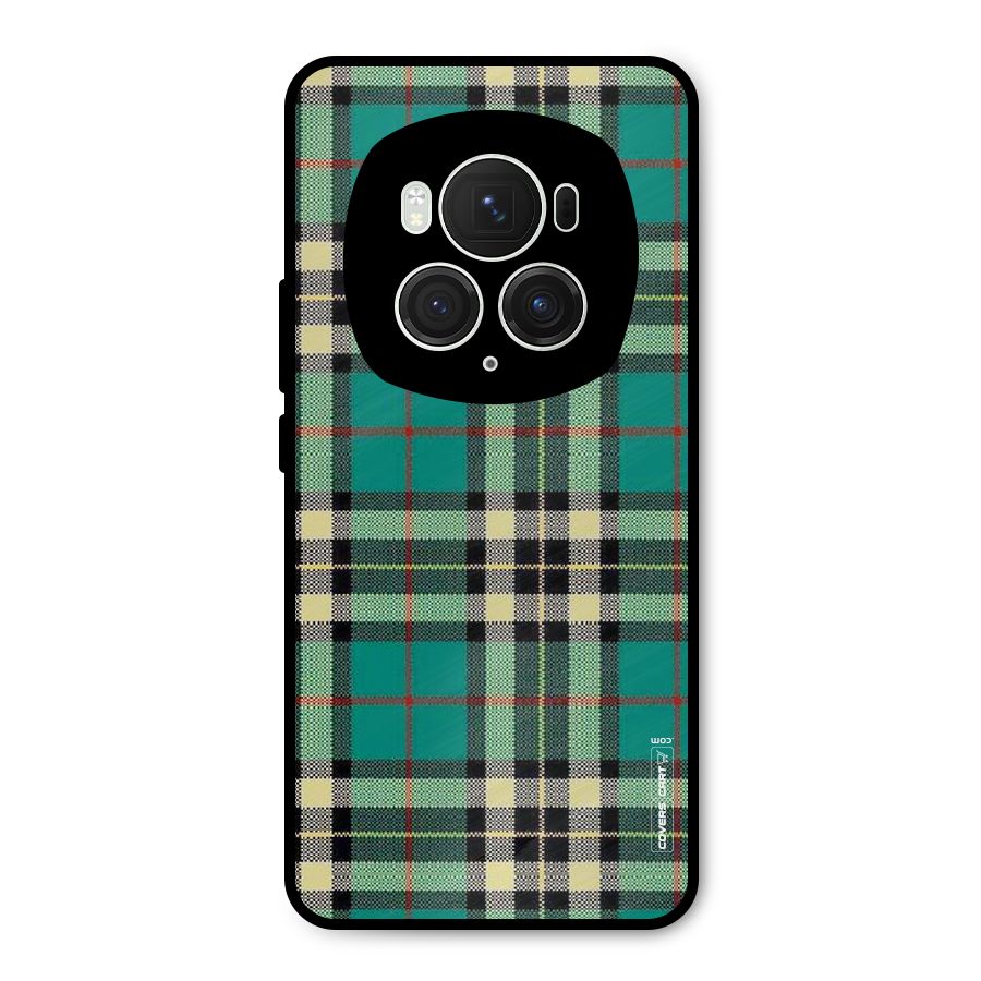 Green Check Metal Back Case for Honor Magic6 Pro