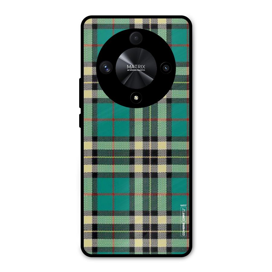 Green Check Metal Back Case for Honor X9b