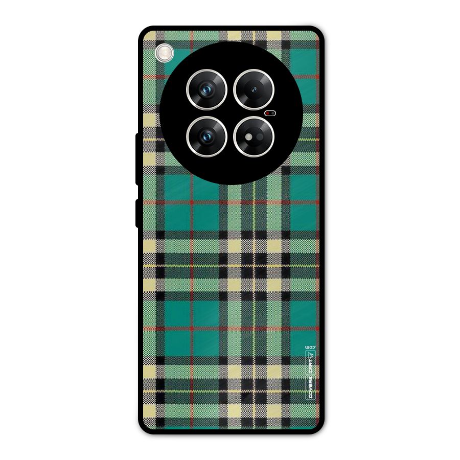 Green Check Metal Back Case for Infinix Zero 40 5G