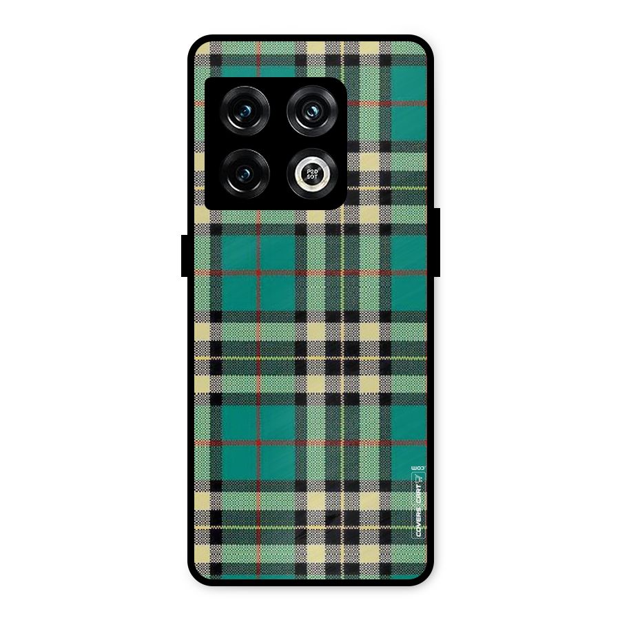 Green Check Metal Back Case for OnePlus 10 Pro 5G