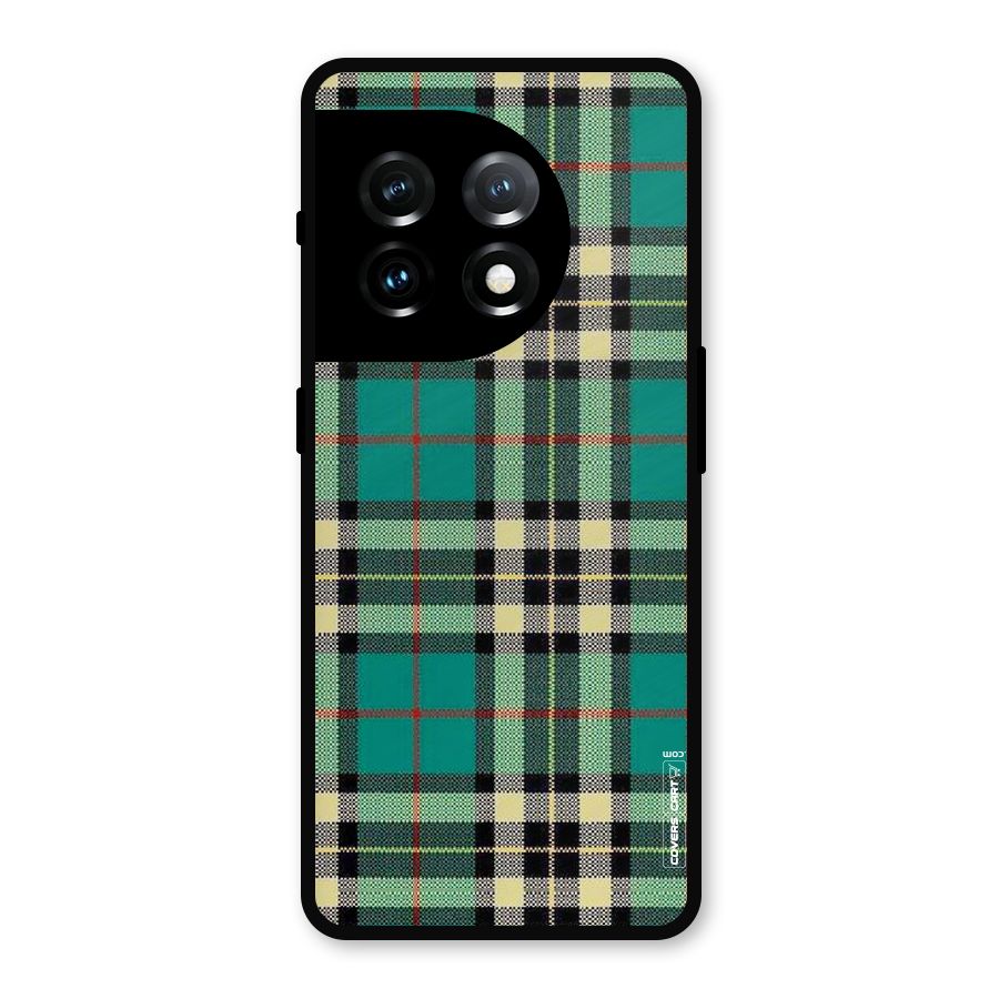 Green Check Metal Back Case for OnePlus 11