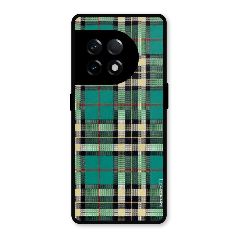 Green Check Metal Back Case for OnePlus 11R