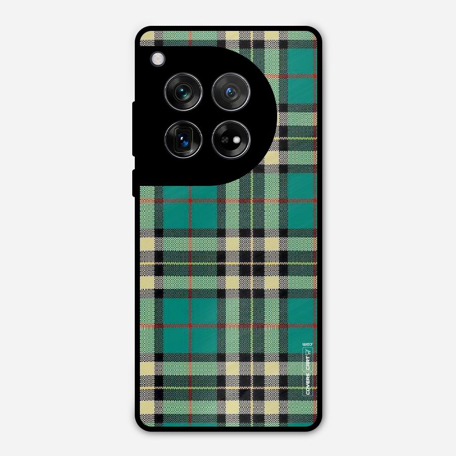 Green Check Metal Back Case for OnePlus 12