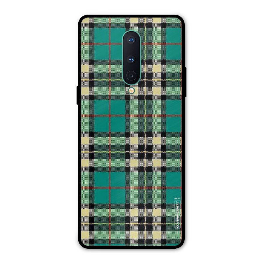 Green Check Metal Back Case for OnePlus 8