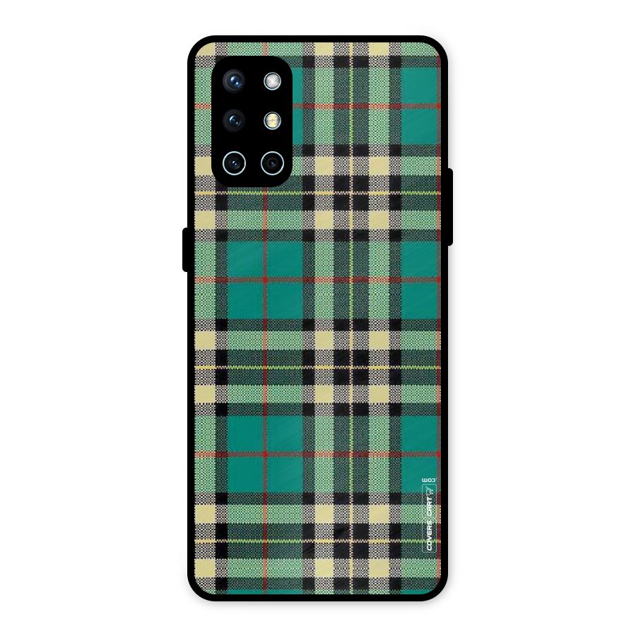 Green Check Metal Back Case for OnePlus 9R