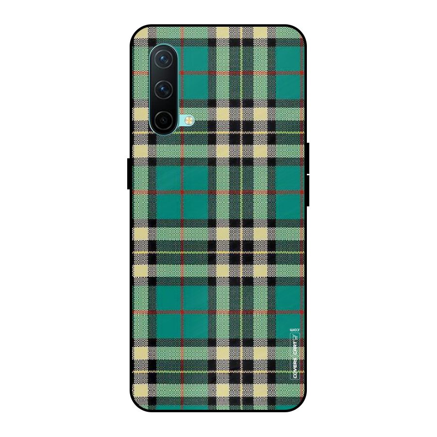 Green Check Metal Back Case for OnePlus Nord CE 5G