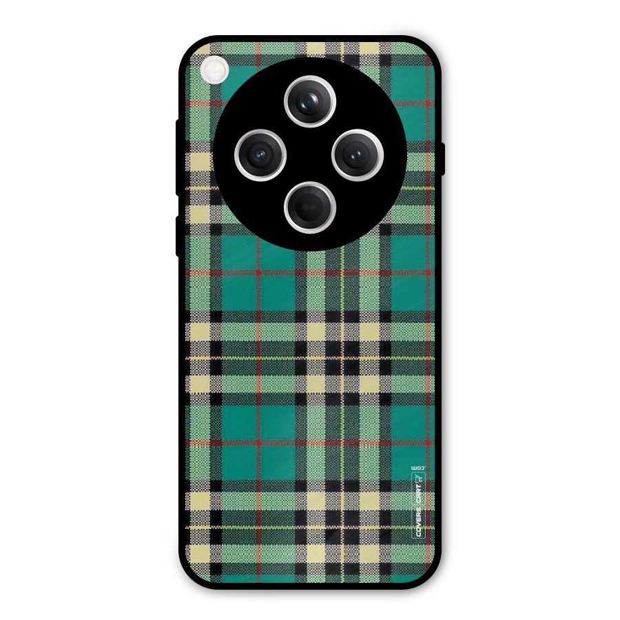 Green Check Metal Back Case for Oppo Find X8