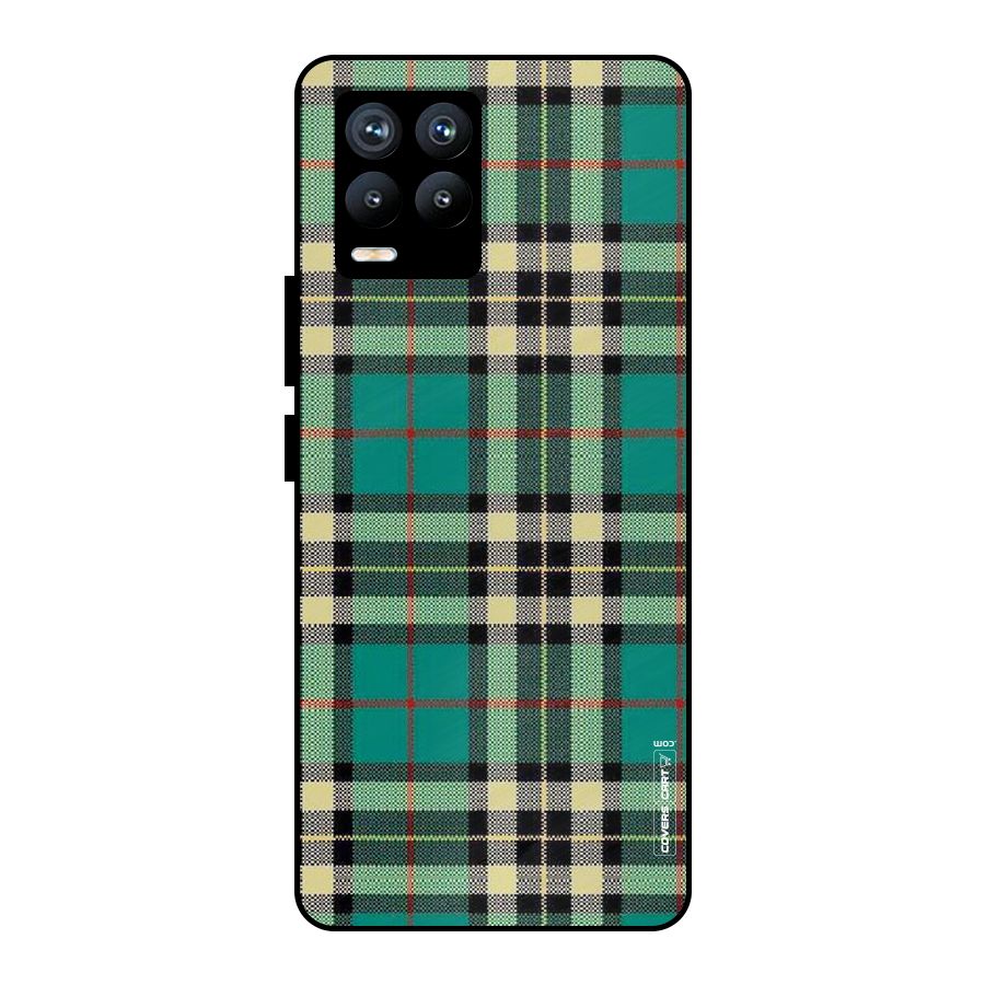 Green Check Metal Back Case for Realme 8