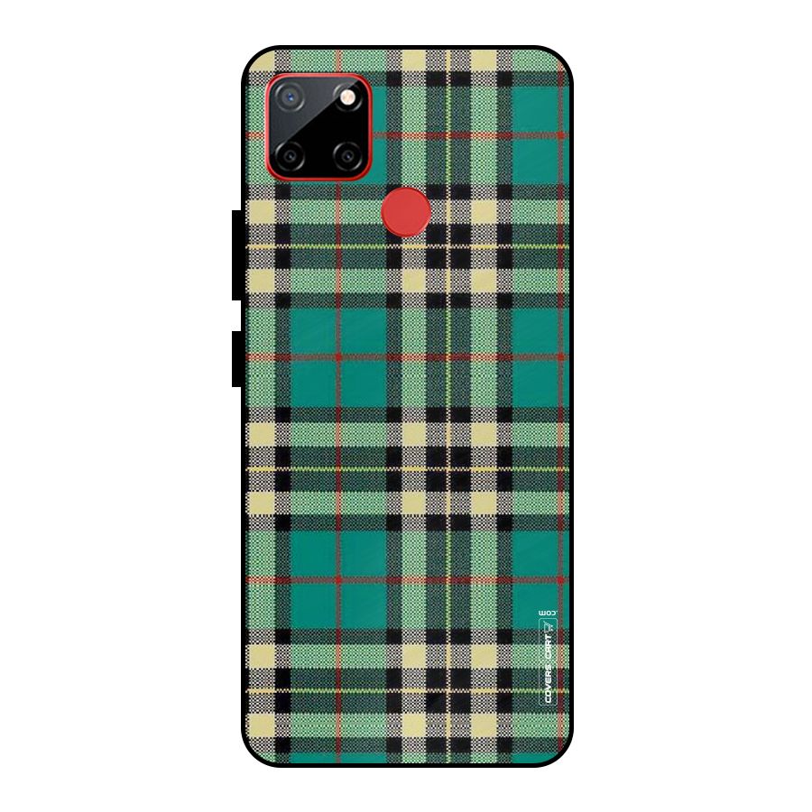 Green Check Metal Back Case for Realme C12