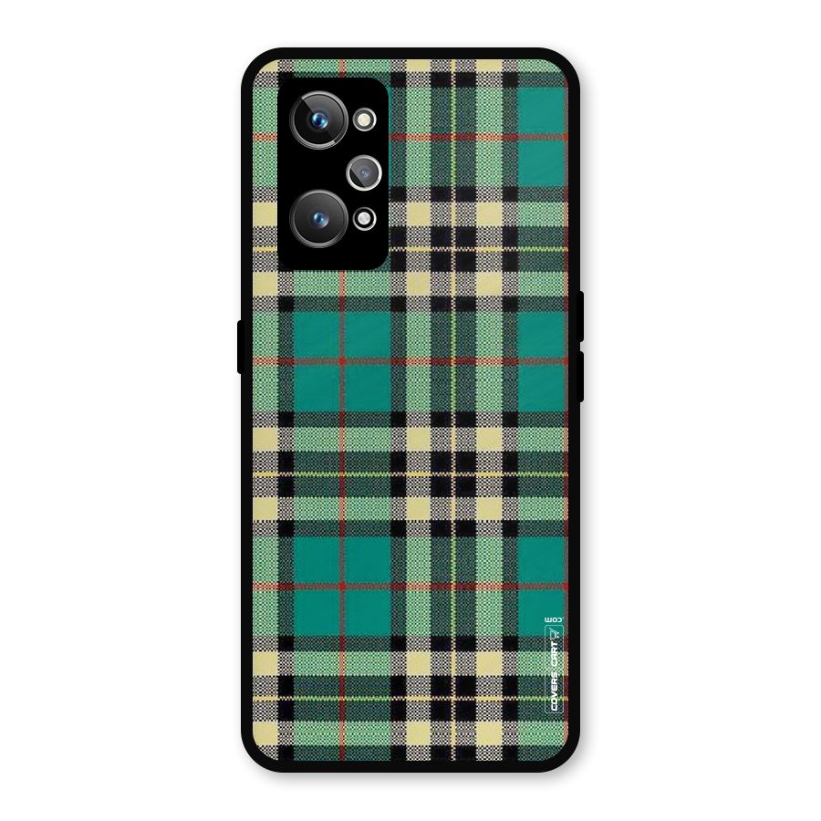 Green Check Metal Back Case for Realme GT 2