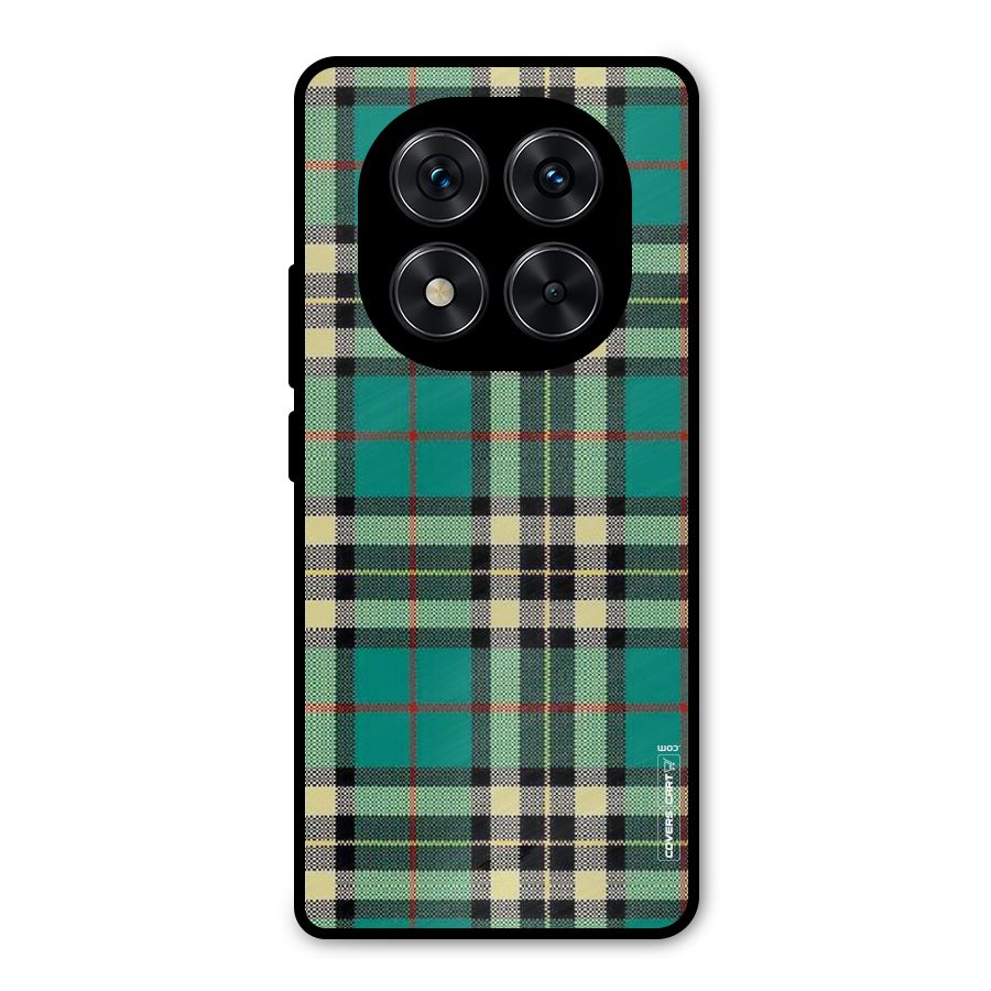 Green Check Metal Back Case for Redmi Note 14 Pro 5G