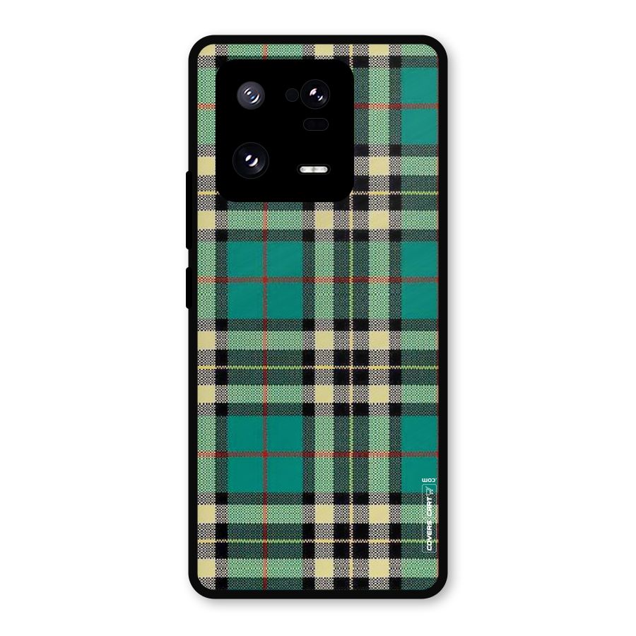 Green Check Metal Back Case for Xiaomi 13 Pro