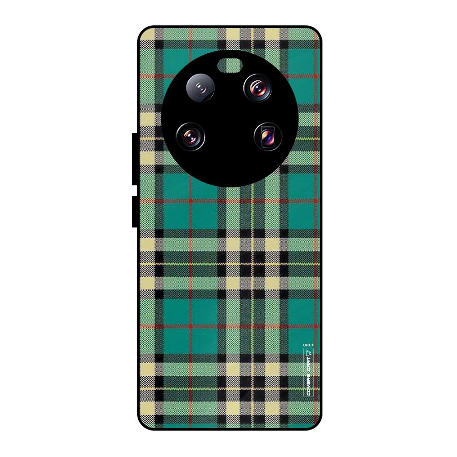 Green Check Metal Back Case for Xiaomi 13 Ultra