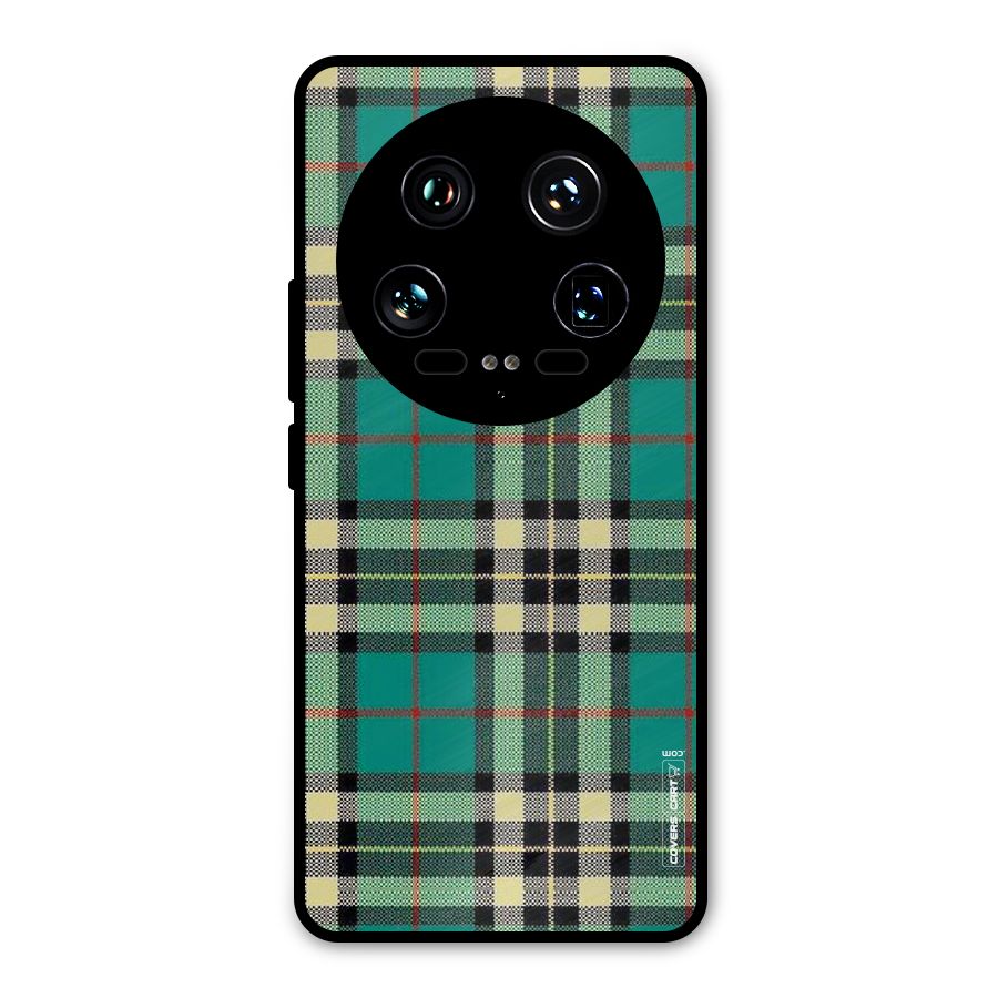 Green Check Metal Back Case for Xiaomi 14 Ultra