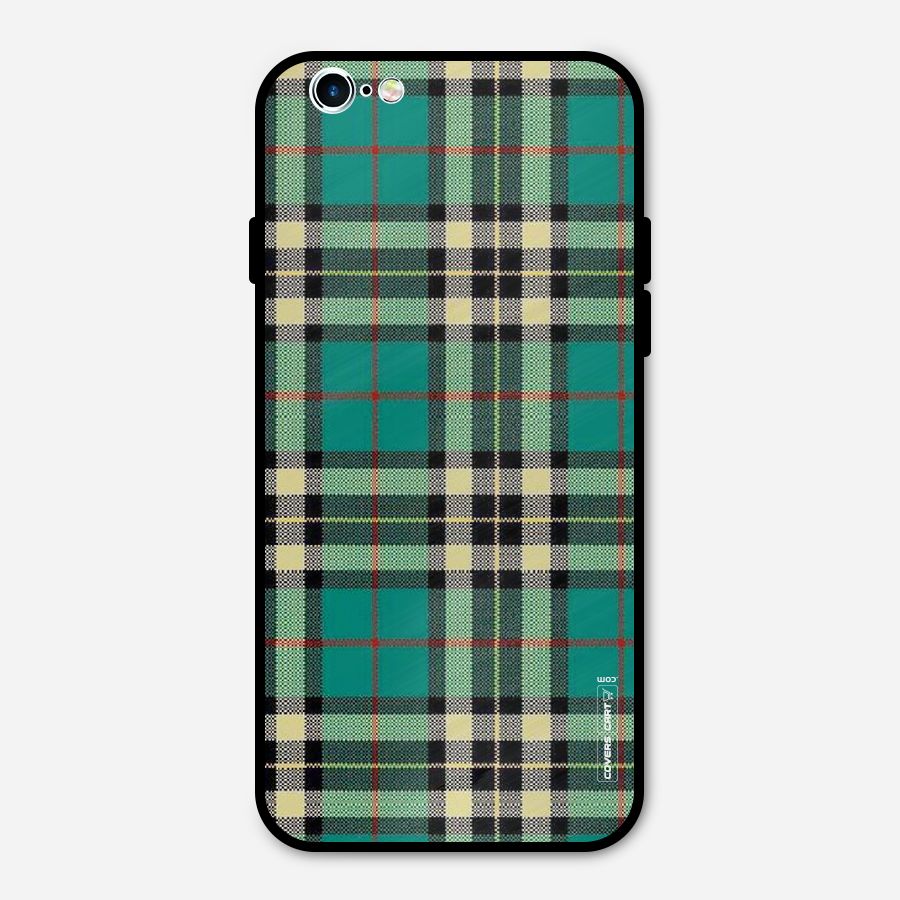 Green Check Metal Back Case for iPhone 6 6s