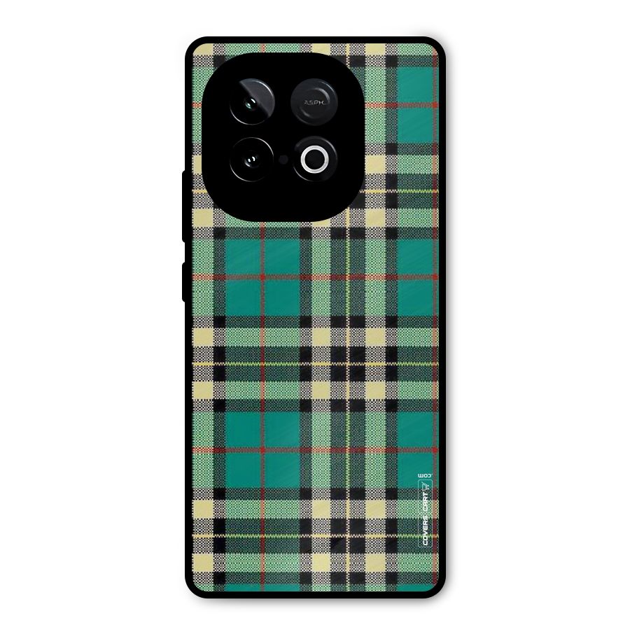 Green Check Metal Back Case for iQOO Neo 10