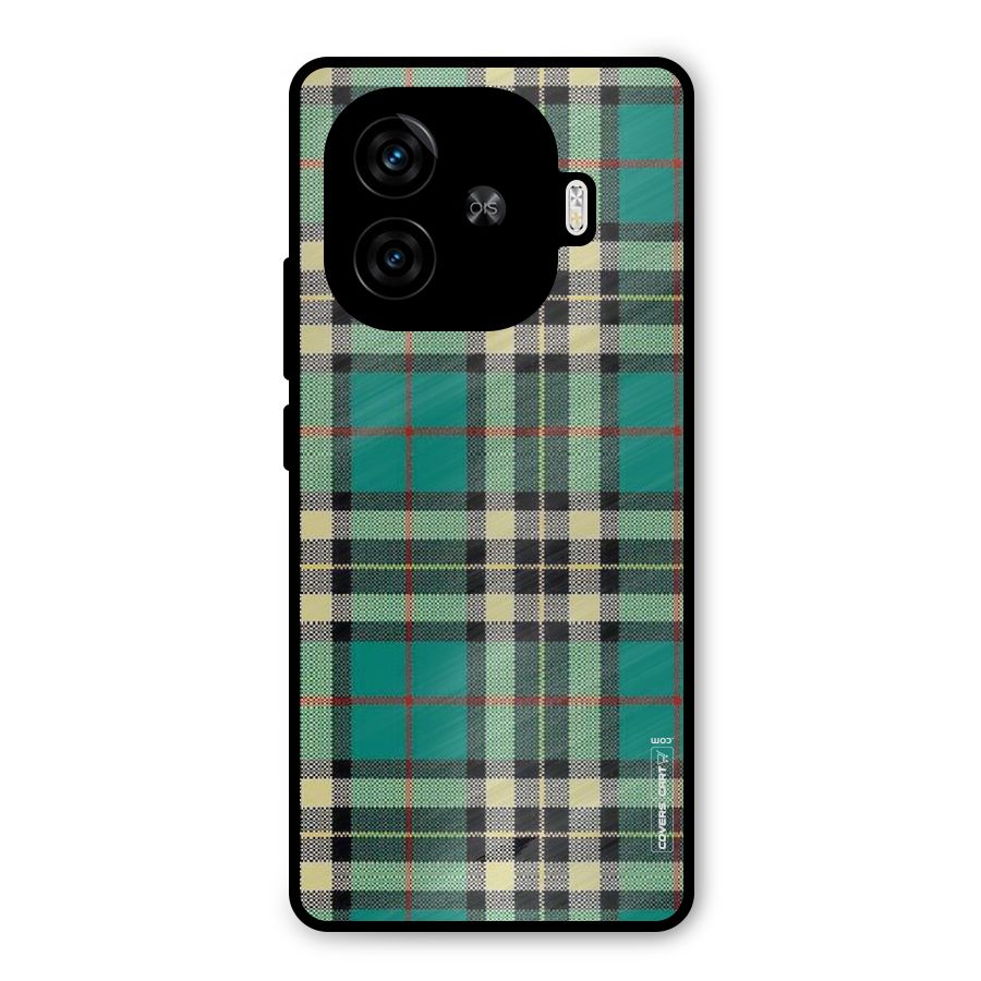Green Check Metal Back Case for iQOO Neo 10R