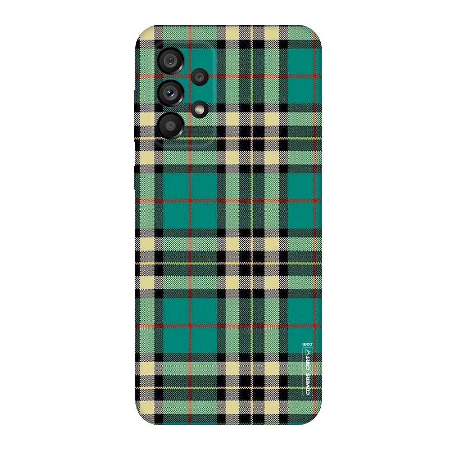 Green Check Original Polycarbonate Back Case for Galaxy A73 5G