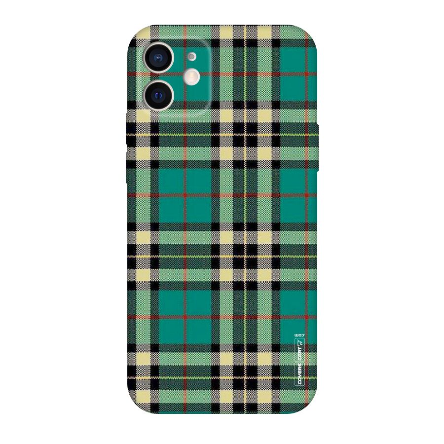 Green Check Original Polycarbonate Back Case for iPhone 12