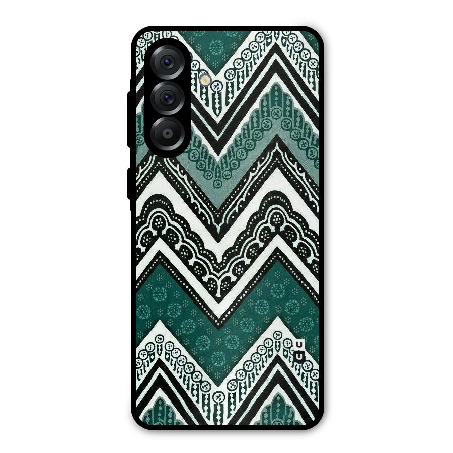 Green Chevron Metal Back Case for Galaxy A56