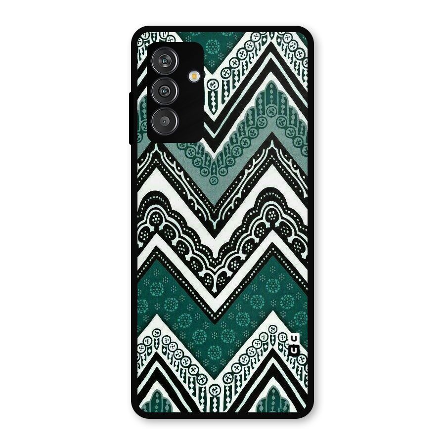Green Chevron Metal Back Case for Galaxy F13
