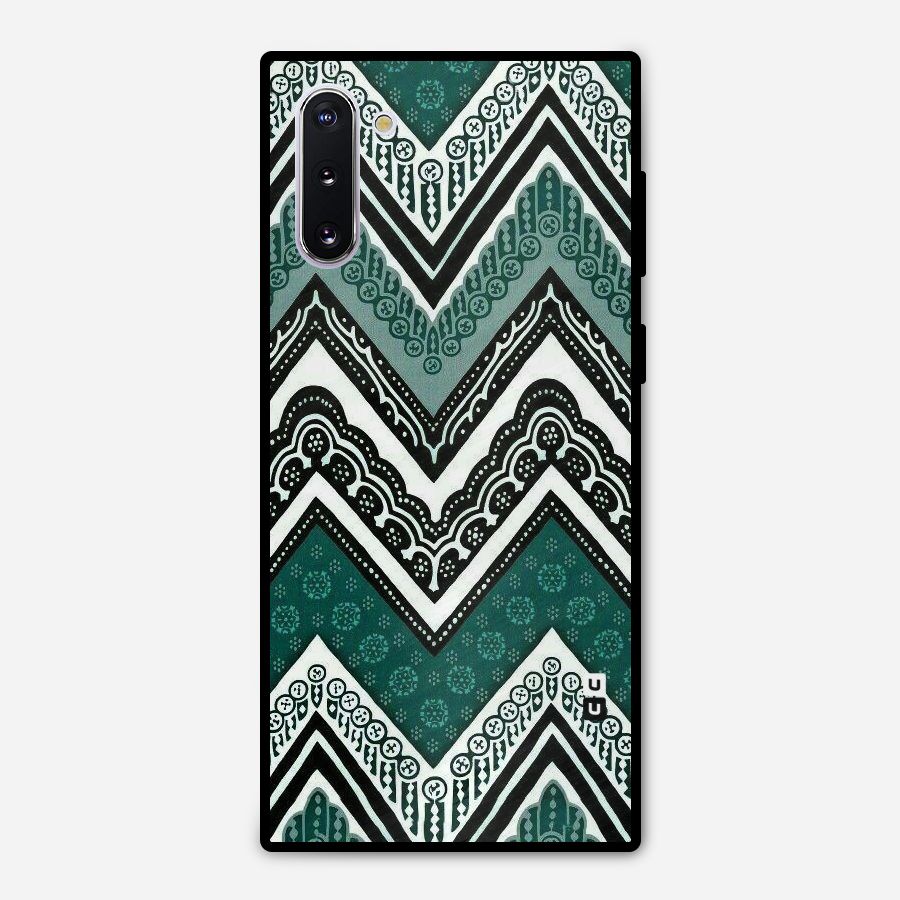 Green Chevron Metal Back Case for Galaxy Note 10