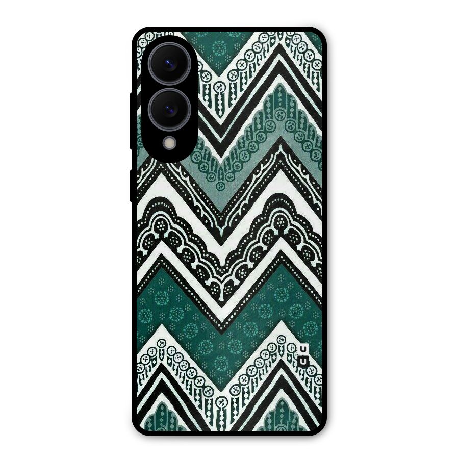 Green Chevron Metal Back Case for Galaxy S25 Edge