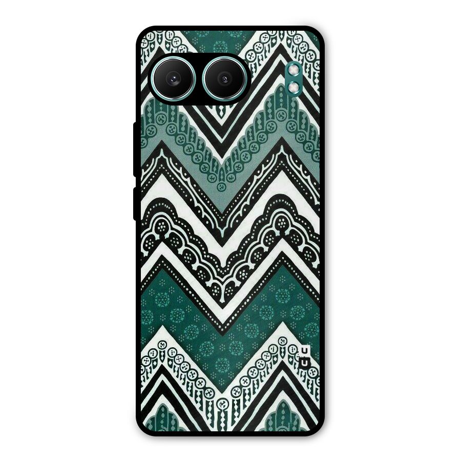Green Chevron Metal Back Case for OnePlus Nord 4