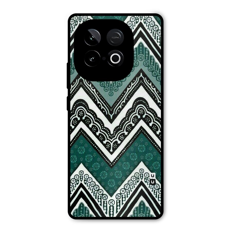 Green Chevron Metal Back Case for iQOO Neo 10