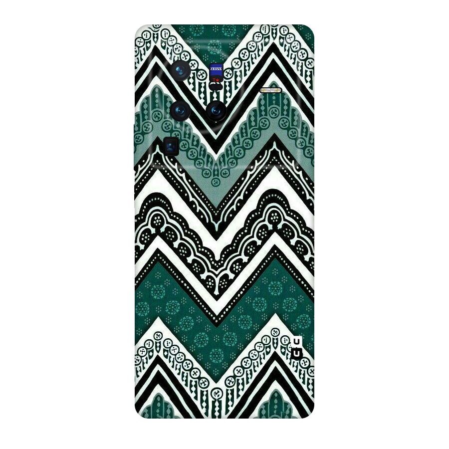 Green Chevron Original Polycarbonate Back Case for Vivo X80