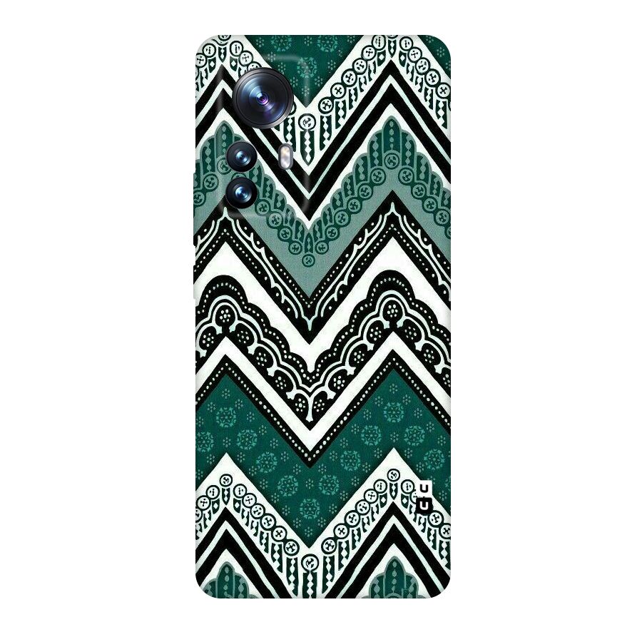 Green Chevron Original Polycarbonate Back Case for Xiaomi 12 Pro