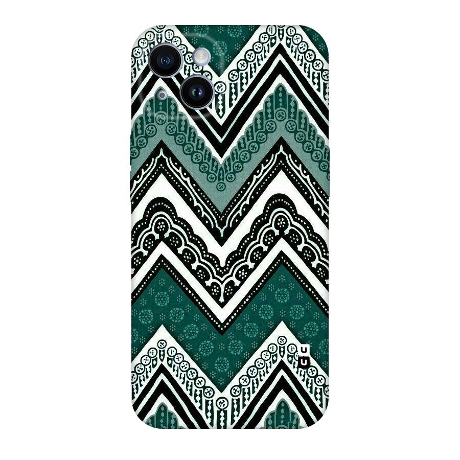 Green Chevron Original Polycarbonate Back Case for iPhone 14
