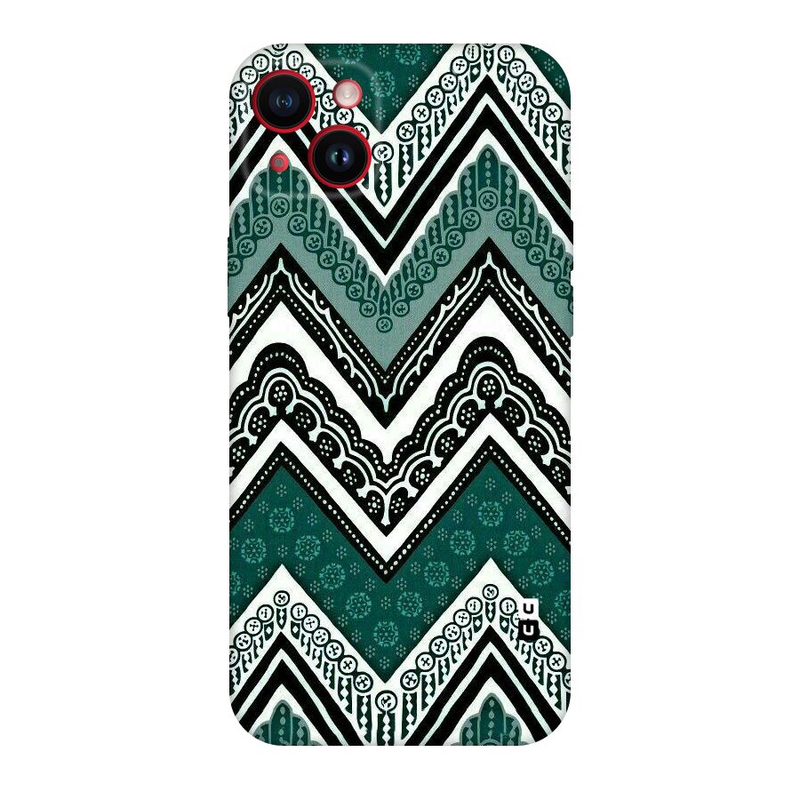 Green Chevron Original Polycarbonate Back Case for iPhone 14 Plus