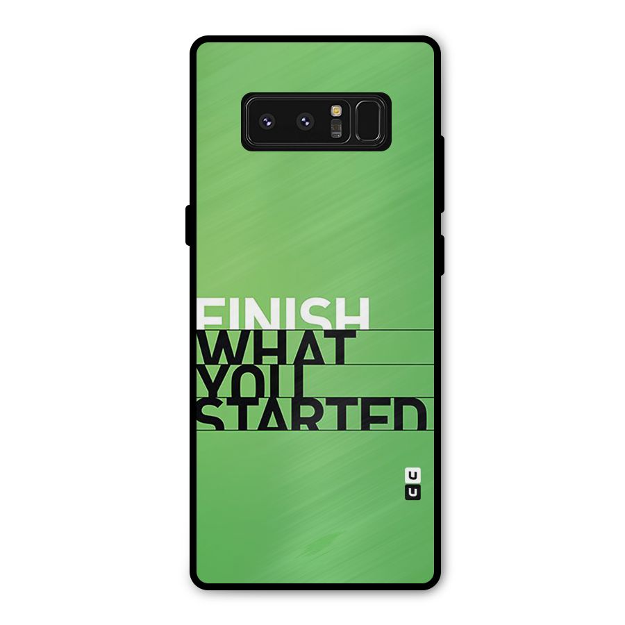 Green Finish Metal Back Case for Galaxy Note 8