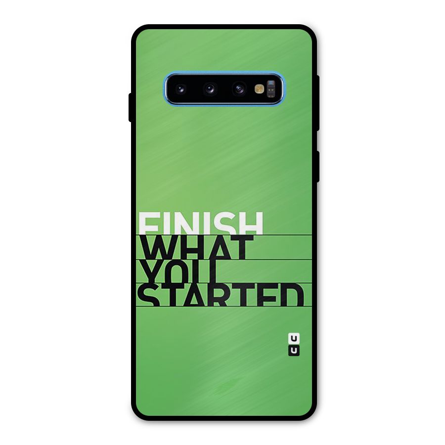 Green Finish Metal Back Case for Galaxy S10