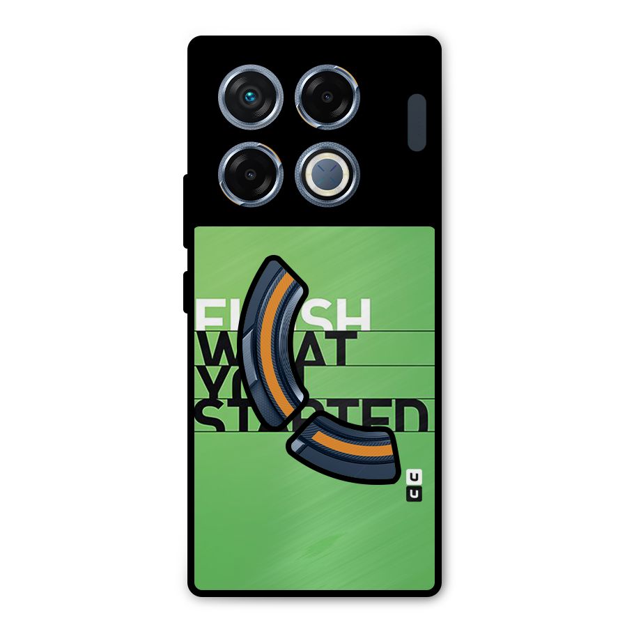 Green Finish Metal Back Case for Infinix GT 20 Pro