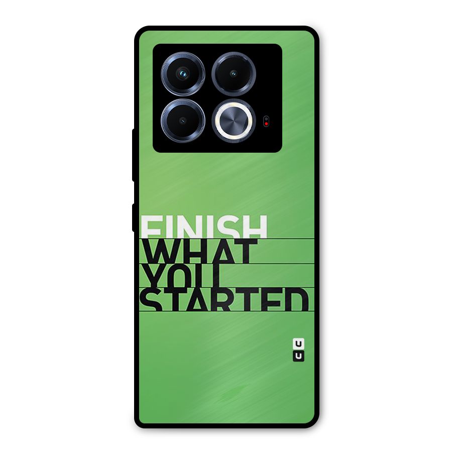 Green Finish Metal Back Case for Infinix Note 40 5G