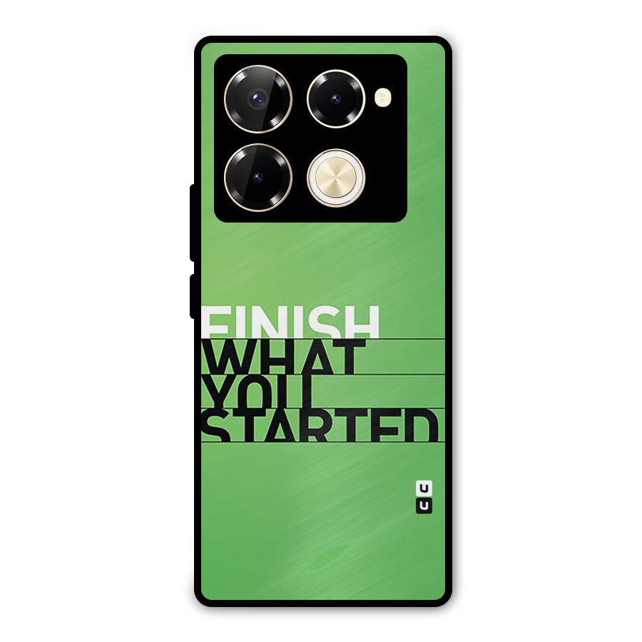Green Finish Metal Back Case for Infinix Note 40 Pro Plus