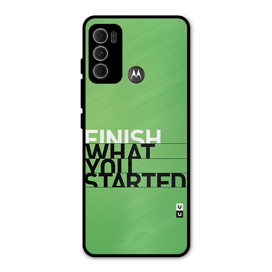 Green Finish Metal Back Case for Moto G60