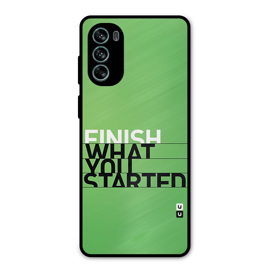 Green Finish Metal Back Case for Moto G62