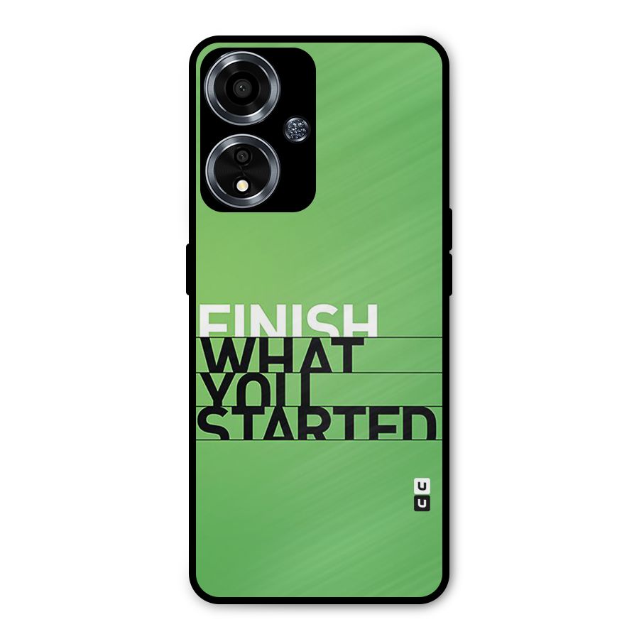 Green Finish Metal Back Case for Oppo A59
