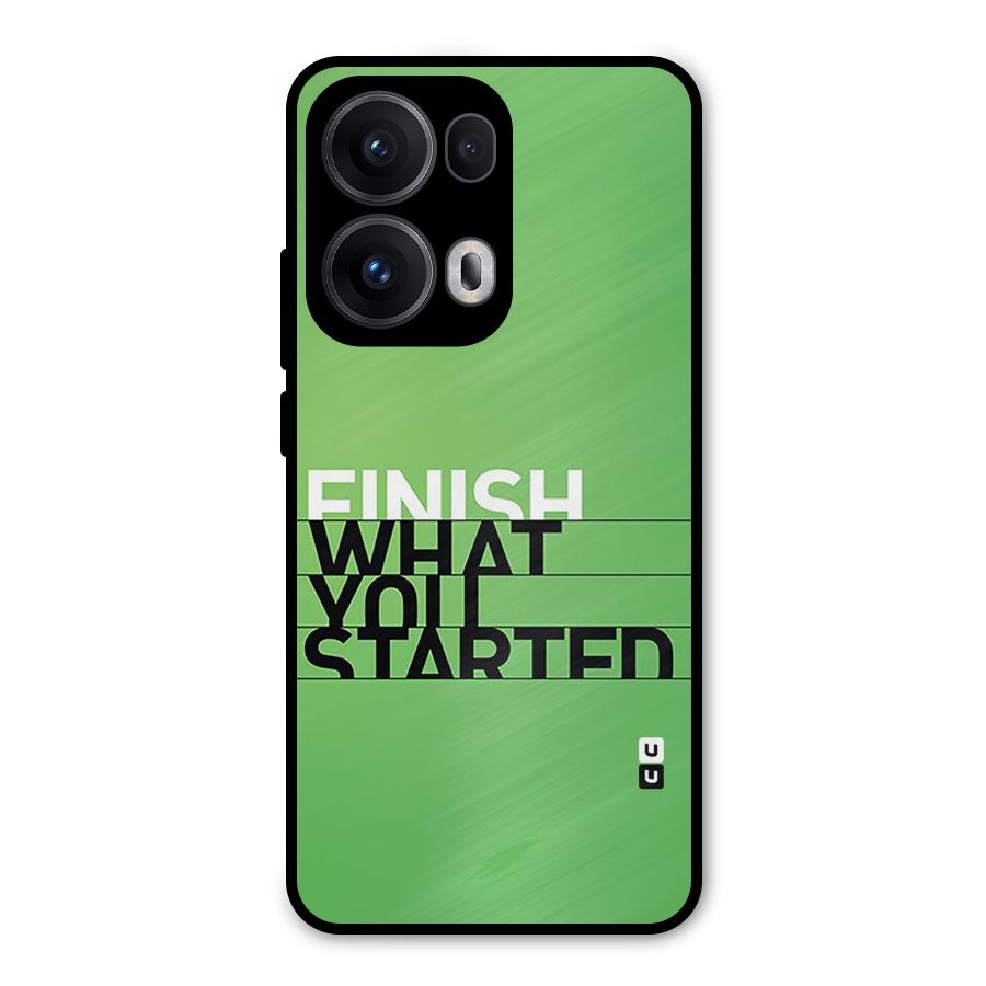 Green Finish Metal Back Case for Oppo Reno13 Pro