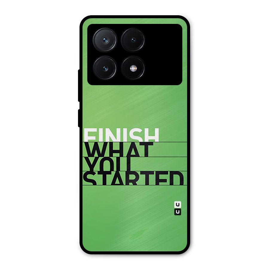 Green Finish Metal Back Case for Poco X6 Pro