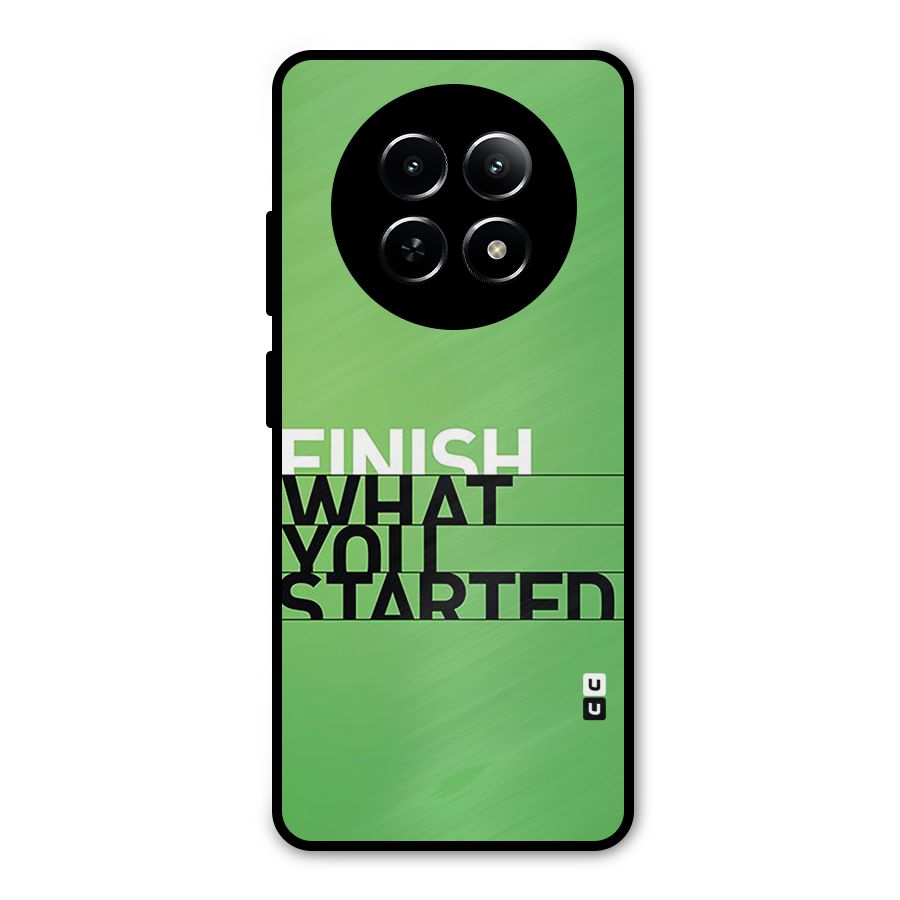 Green Finish Metal Back Case for Realme 12x 5G