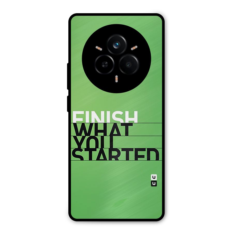 Green Finish Metal Back Case for Realme 14 Pro