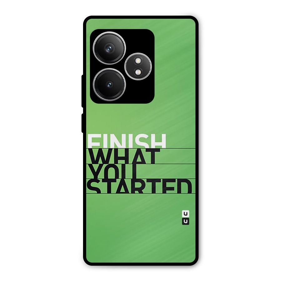 Green Finish Metal Back Case for Realme GT 6T