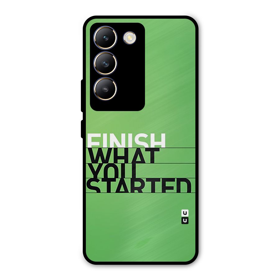 Green Finish Metal Back Case for Vivo T3 5G