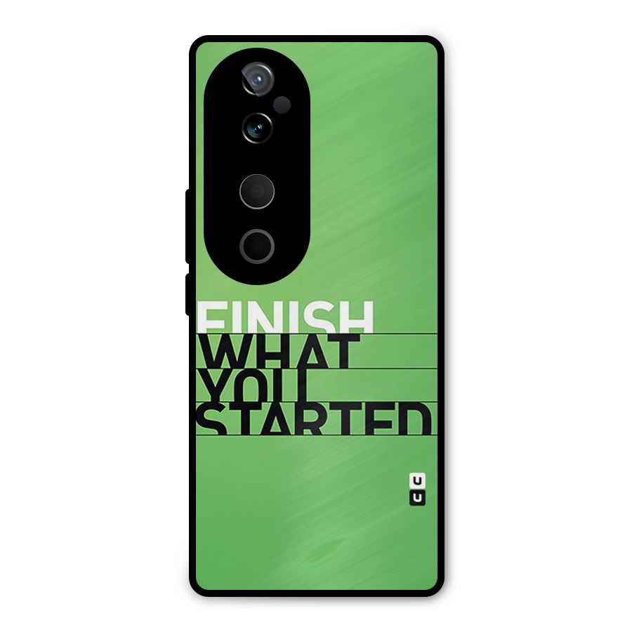 Green Finish Metal Back Case for Vivo T3 Ultra