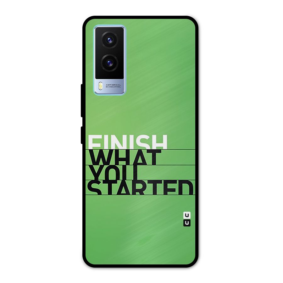 Green Finish Metal Back Case for Vivo V21e 5G