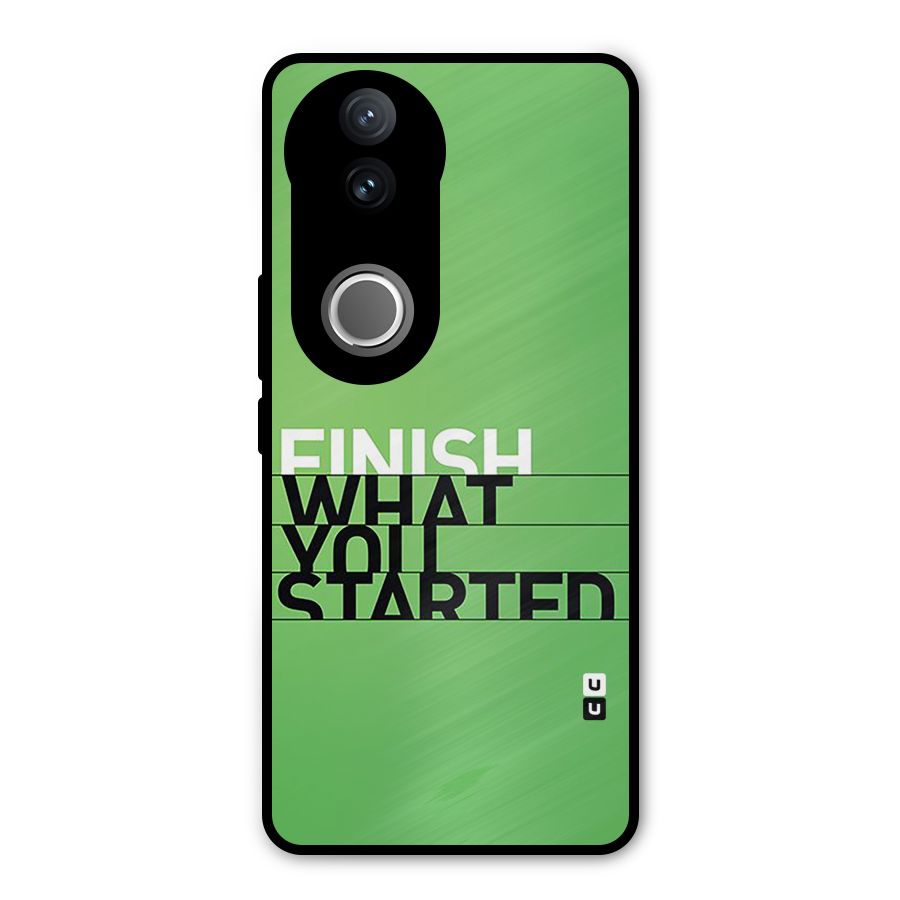 Green Finish Metal Back Case for Vivo V50e